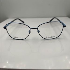 Bebe BB5192 Black Blue Oval Sunglasses Frames